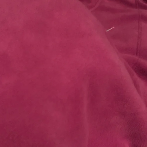 Nike One Therma-FIT Oversized 1/2 Zip Fleece Med Pink Women's/Magenta Sweatshirt - Picture 6 of 8